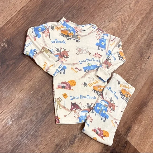 Little Blue Truck Matching Pajama Set Storybook 3T - Picture 2 of 10